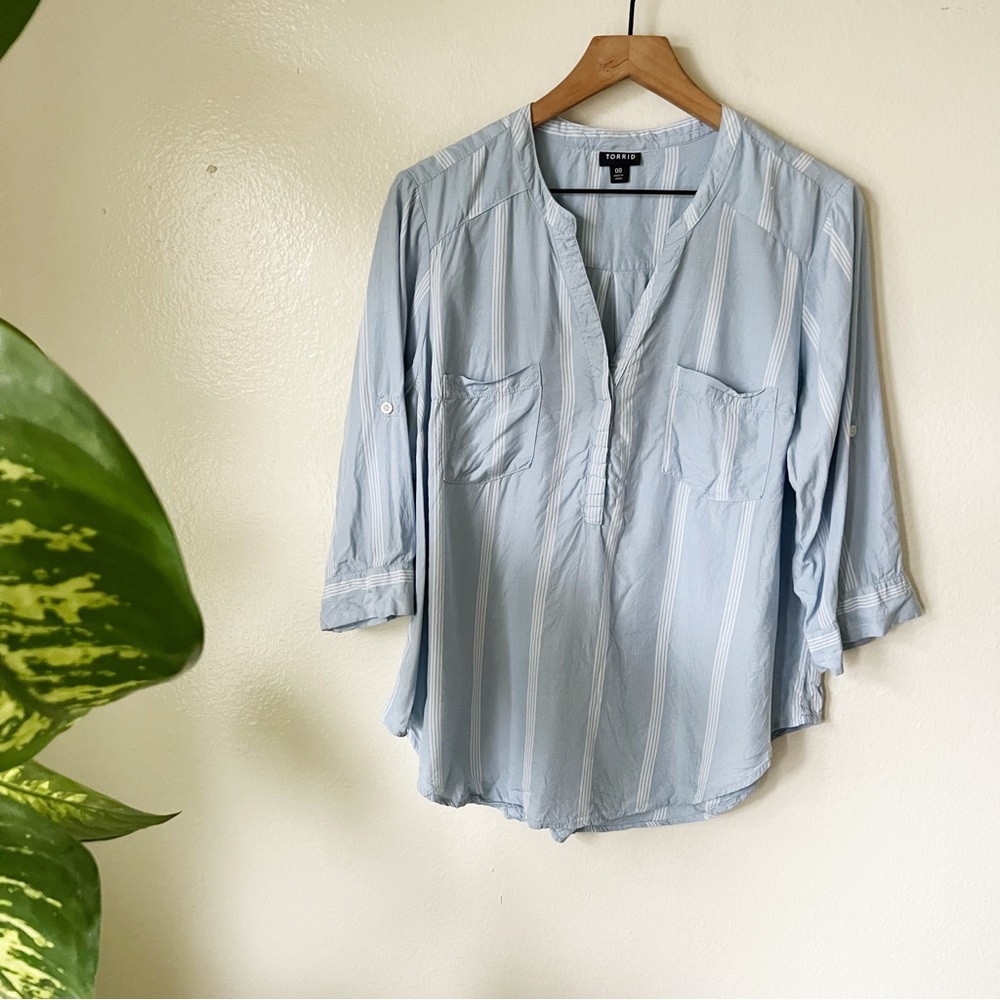 Torrid | Harper Striped Georgette Blouse